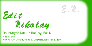 edit mikolay business card